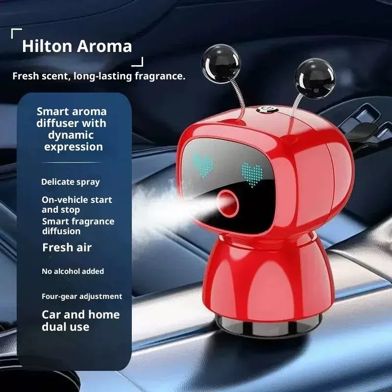 AutoTech Robot Car Aromatherapy Diffuser - Smart Air Freshener LED
