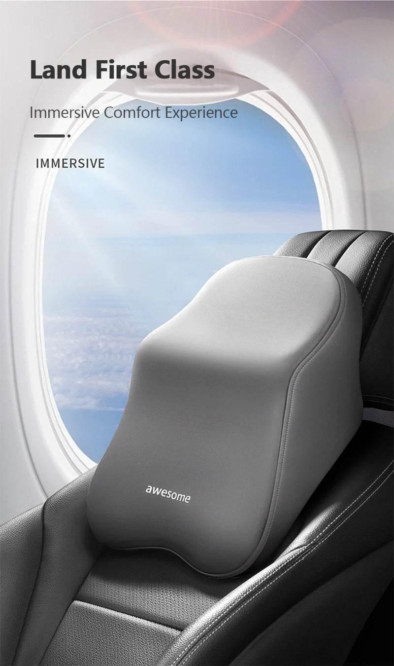 Ergonomic Memory Foam Car Neck & Lumbar Support Pillow Cushion Set