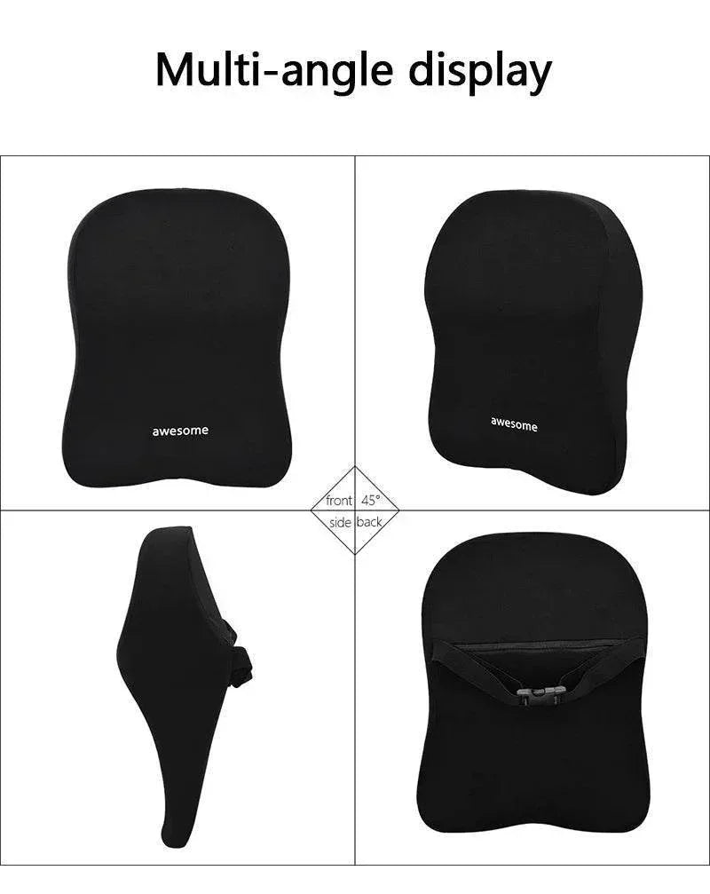 Ergonomic Memory Foam Car Neck & Lumbar Support Pillow Cushion Set