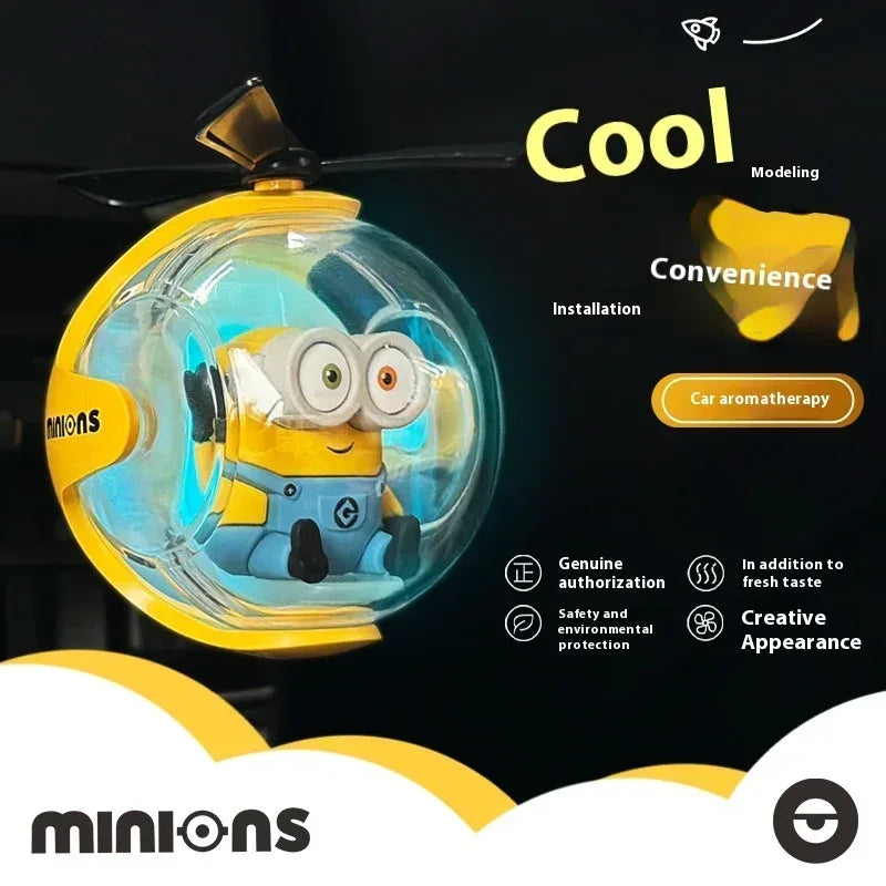 Universal Minions Cartoon Car Air Freshener Rotating Propeller Outlet