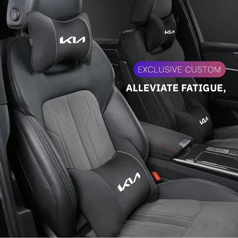 KIA Car Headrest & Lumber Support Pillow