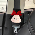 Cartoon Bow Dog Seatbelt Cover Shoulder Pad Car Safety Harness
