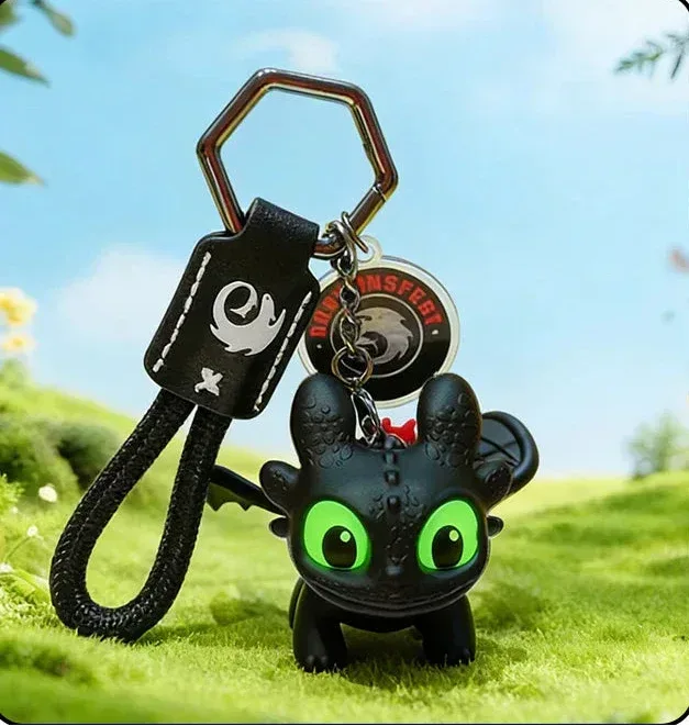 Light Up Night & Light Fury Keychain – Glowing Dragon