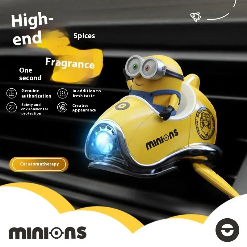 Universal Minions Cartoon Car Air Freshener Rotating Propeller Outlet