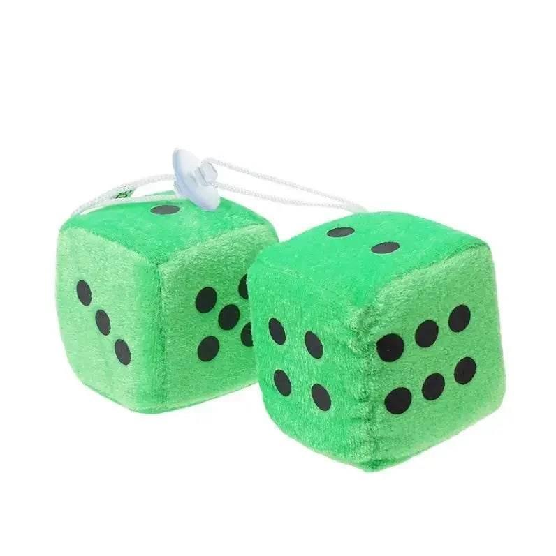 Fuzzy Dice Car Mirror Hanging Decoration