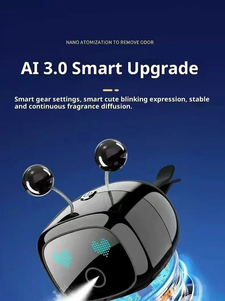 AutoTech Robot Car Aromatherapy Diffuser - Smart Air Freshener LED