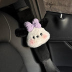 Cartoon Bow Dog Seatbelt Cover Cushion Pad - Kids Ladies Auto Safety