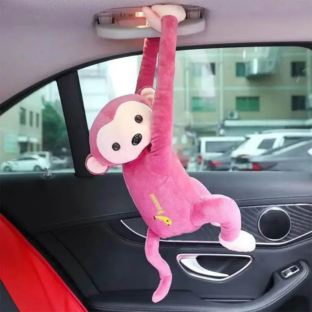 Long Arm Gibbon Monkey Plush Car Pendant – Hanging Stuffed Animal Accessory with Quick Release