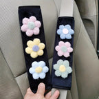 Car Seat Belt Shoulder Pads 2pcs Floral Anti-Strangle Protective