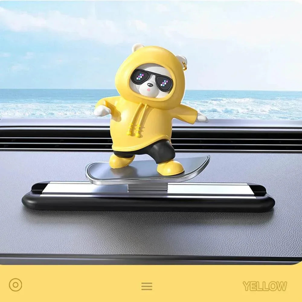 Skateboard Bear Dashboard Decoration
