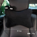 Ice Silk Mesh Car Headrest Pillow - Cute Cartoon Coal Ball Neck Support