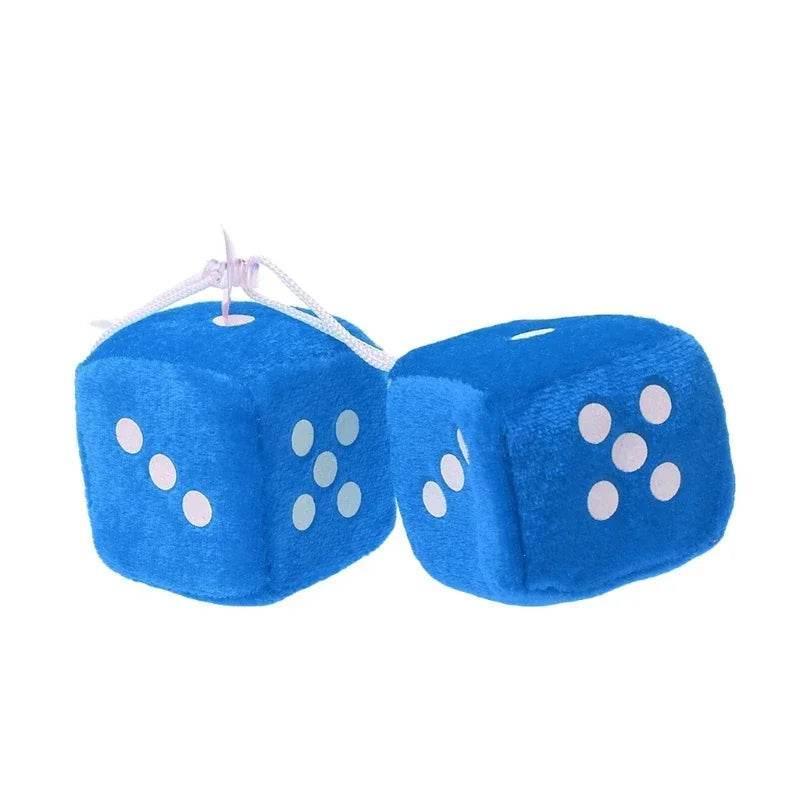 Fuzzy Dice Car Mirror Hanging Decoration