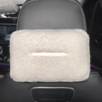 Cartoon Bow Cloud Car Tissue Box Holder - Hanging Napkin Storage