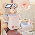 2-in-1 Car Tissue Holder Trash Can Armrest Storage Organizer