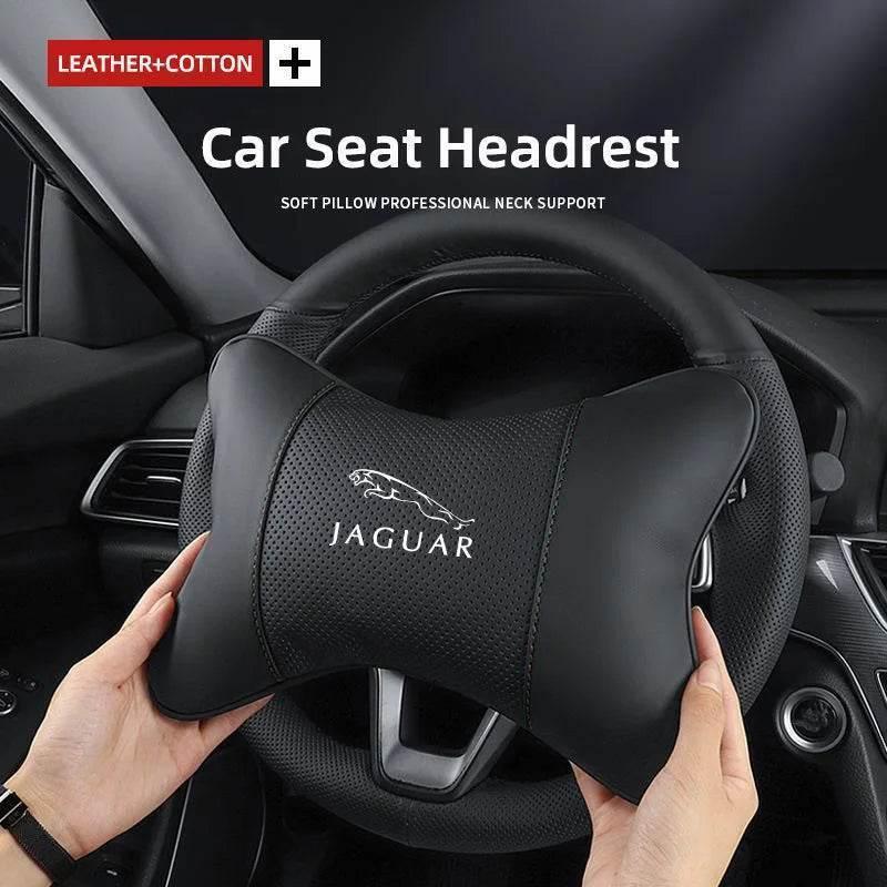 Jaguar Leather Neck Pillow