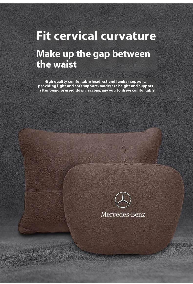 Mercedes Benz Neck Pillow & Lumbar Support Cushion