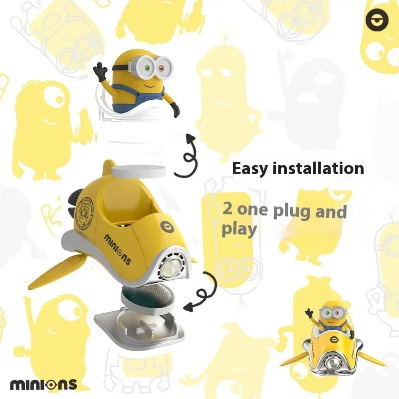 Universal Minions Cartoon Car Air Freshener Rotating Propeller Outlet