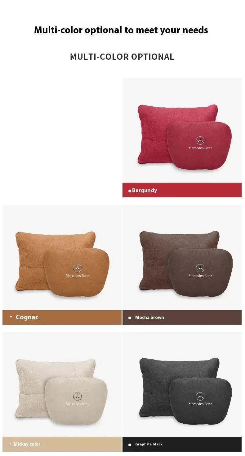 Mercedes Benz Neck Pillow & Lumbar Support Cushion