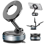 360° Magnetic Car Phone Holder – Vacuum Suction Mount