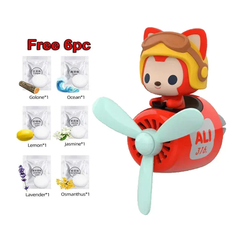 AutoPro DIY Perfume Pilot Bear Vent Clip Car Air Freshener Diffuser