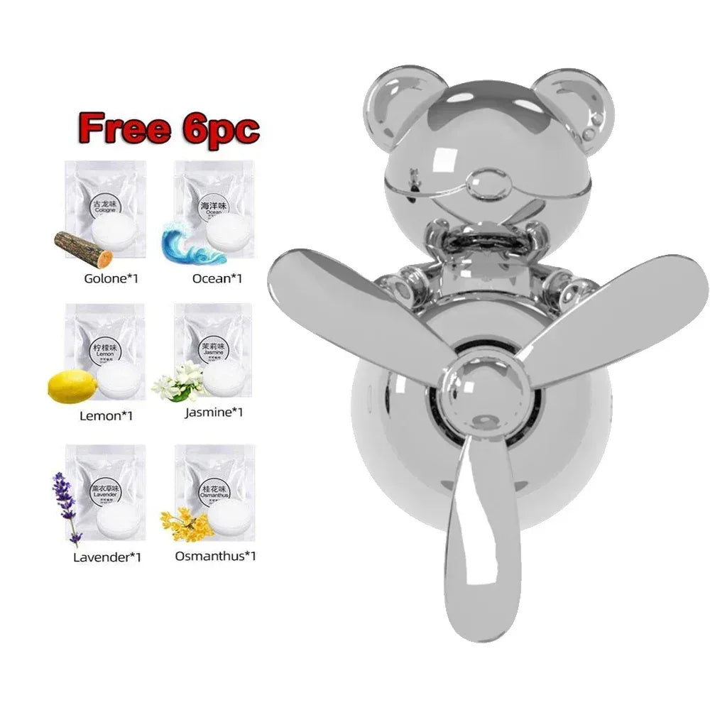 AutoPro DIY Perfume Pilot Bear Vent Clip Car Air Freshener Diffuser