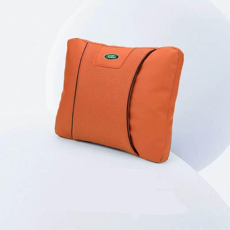 Land Rover Leather Car Neck Pillow & Lumbar Support