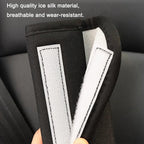 Ice Silk Car Seat Belt Covers Red Heart Retro Design Shoulder Pads