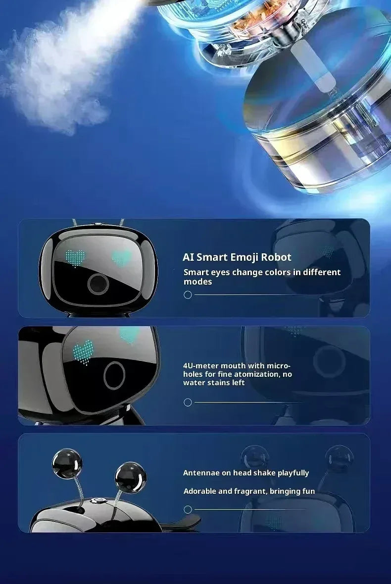 AutoTech Robot Car Aromatherapy Diffuser - Smart Air Freshener LED