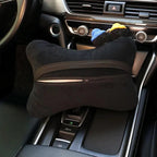 Ice Silk Mesh Car Headrest Pillow - Cute Cartoon Coal Ball Neck Support