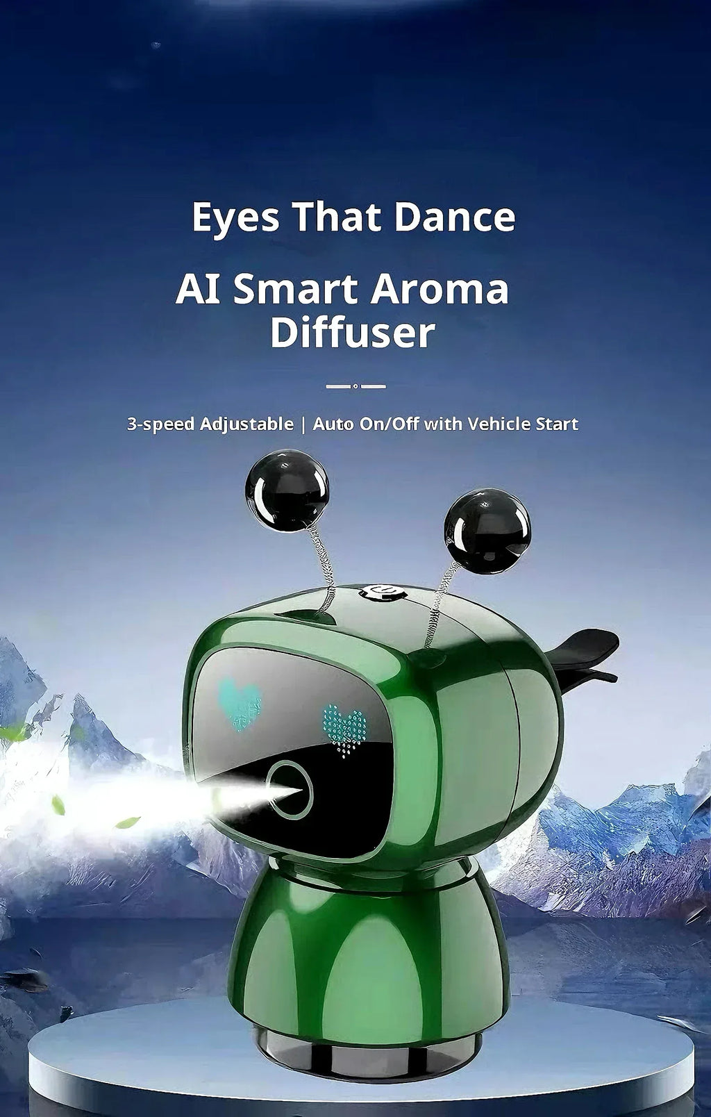 AutoTech Robot Car Aromatherapy Diffuser - Smart Air Freshener LED