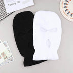 3-Hole Funny Car Seat Headrest Cover – Full Face Ski Mask Design