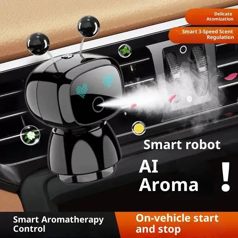 AutoTech Robot Car Aromatherapy Diffuser - Smart Air Freshener LED