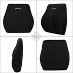 Ergonomic Memory Foam Car Neck & Lumbar Support Pillow Cushion Set