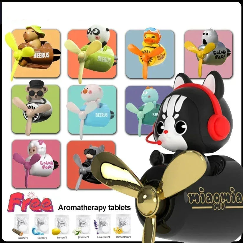 AutoPro DIY Perfume Pilot Bear Vent Clip Car Air Freshener Diffuser
