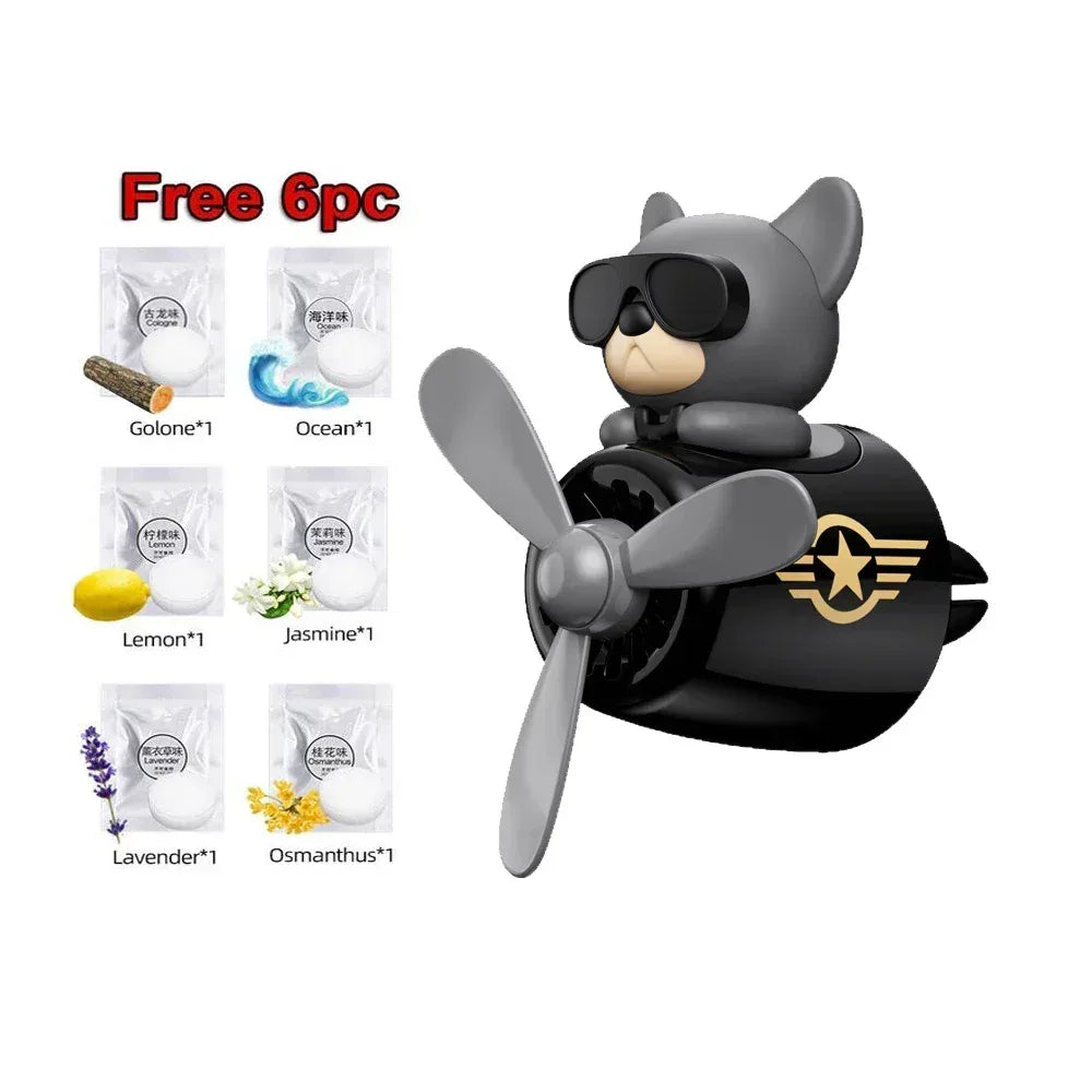 AutoPro DIY Perfume Pilot Bear Vent Clip Car Air Freshener Diffuser