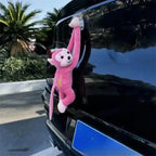 Long Arm Gibbon Monkey Plush Car Pendant – Hanging Stuffed Animal Accessory with Quick Release