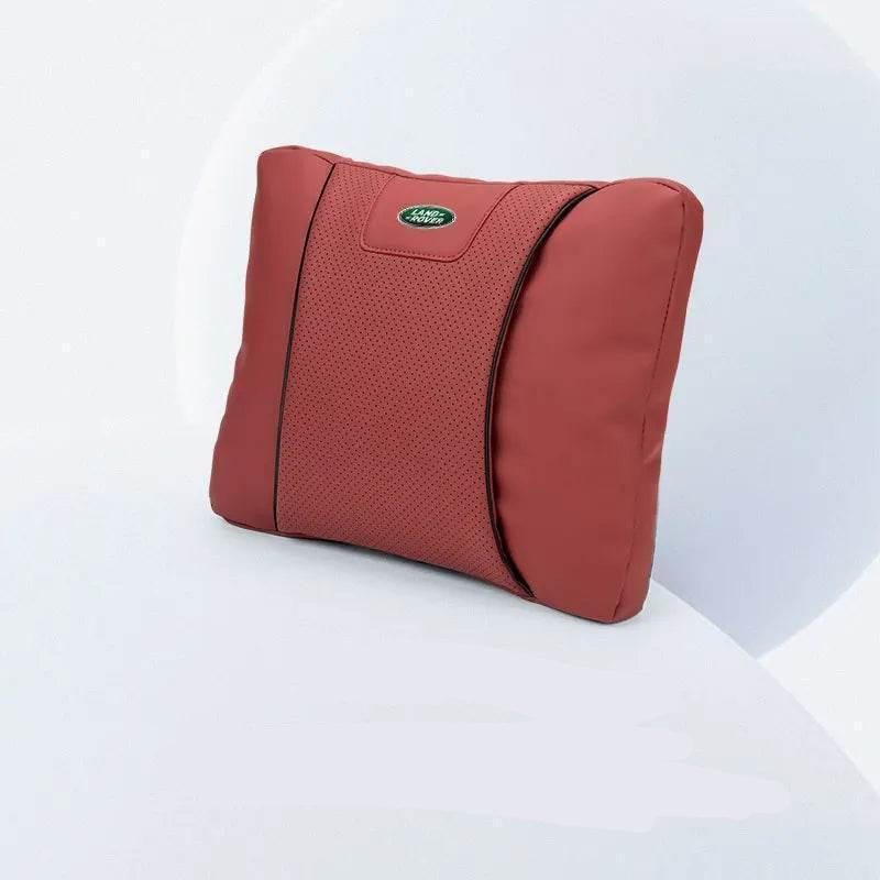 Land Rover Leather Car Neck Pillow & Lumbar Support