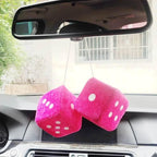 Fuzzy Dice Car Mirror Hanging Decoration