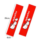 Hello Kitty Seatbelt Shoulder Pad - Soft Cartoon Car Safety Cover