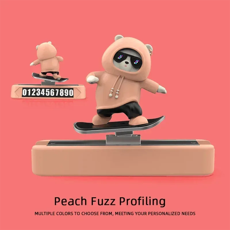 Skateboard Bear Dashboard Decoration