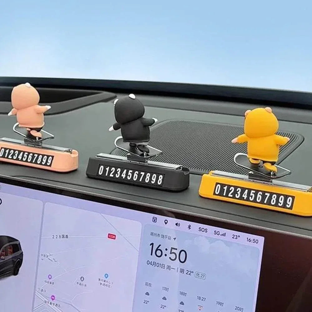 Skateboard Bear Dashboard Decoration