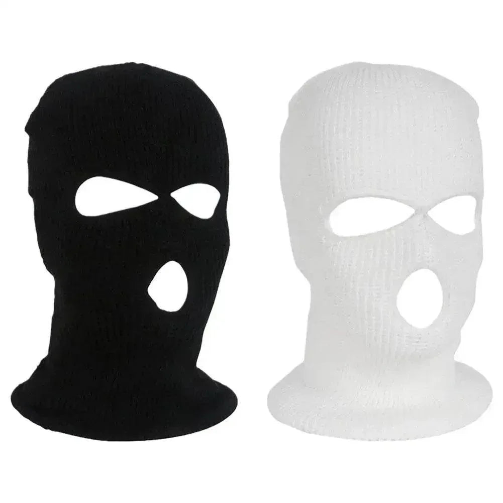 3-Hole Funny Car Seat Headrest Cover – Full Face Ski Mask Design