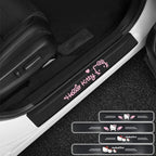 Hello Kitty Leather Car Door Sill Protector Anti-Scratch Stickers