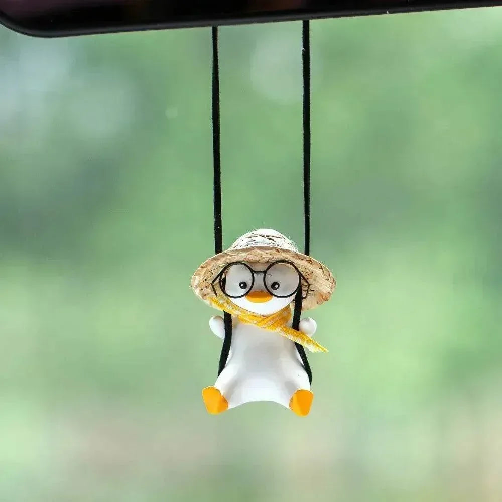 Swing Duck Pendant – Car Rearview Mirror Decoration