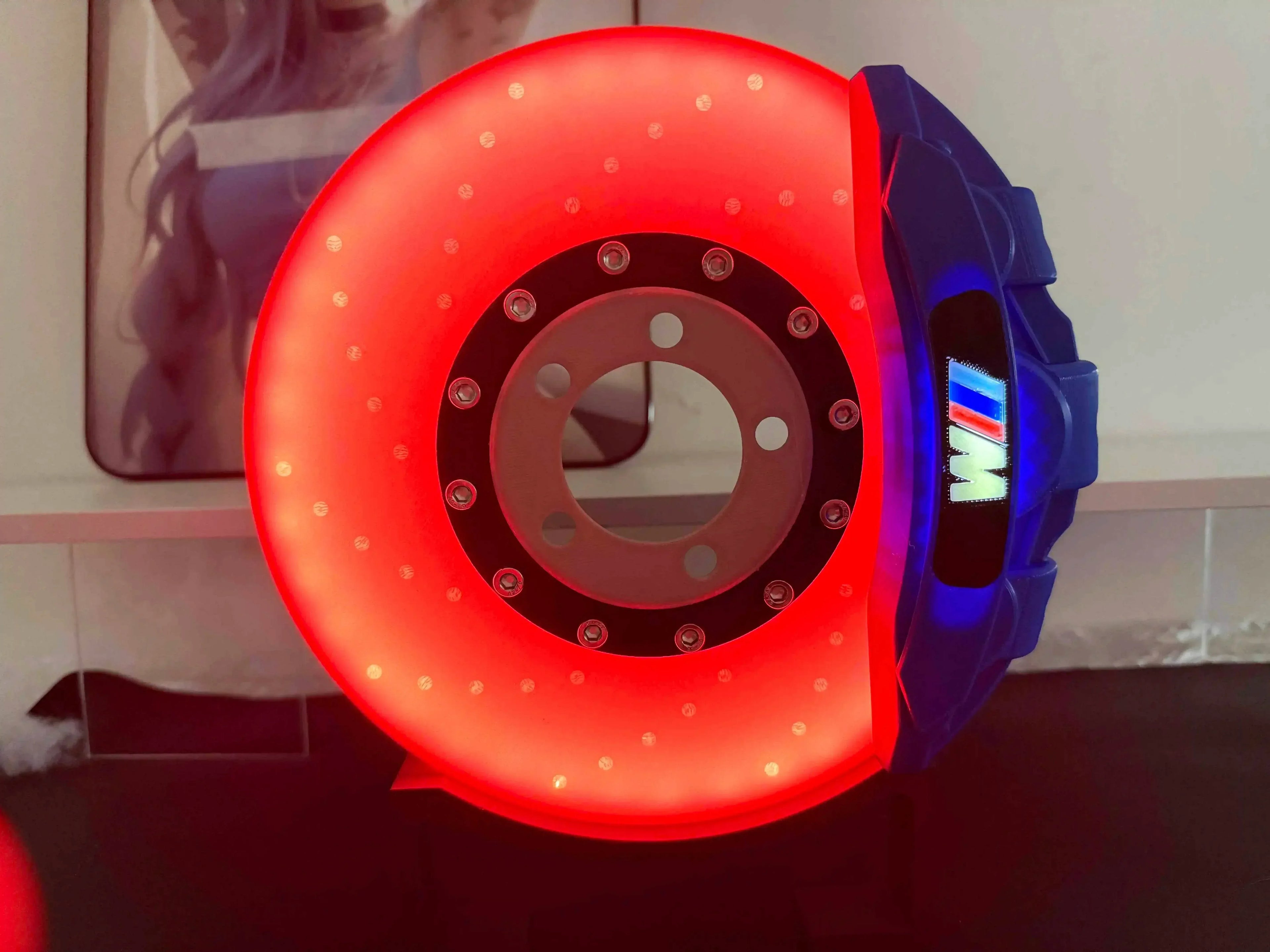Car Brake Disc LED Light Rotating Wheel Hub Ambient Lamp
