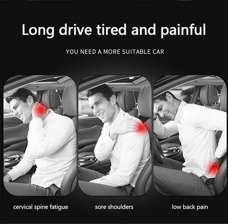 Ergonomic Memory Foam Car Neck & Lumbar Support Pillow Cushion Set