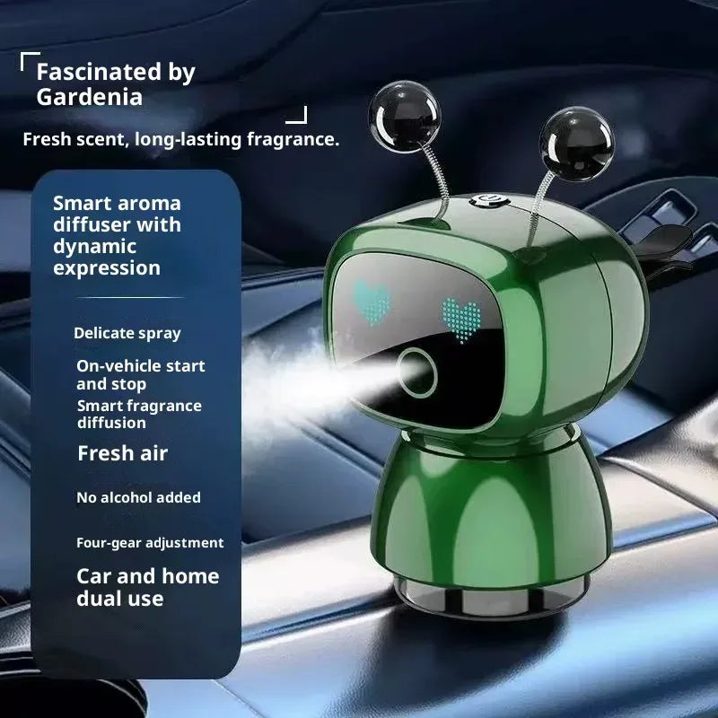 AutoTech Robot Car Aromatherapy Diffuser - Smart Air Freshener LED