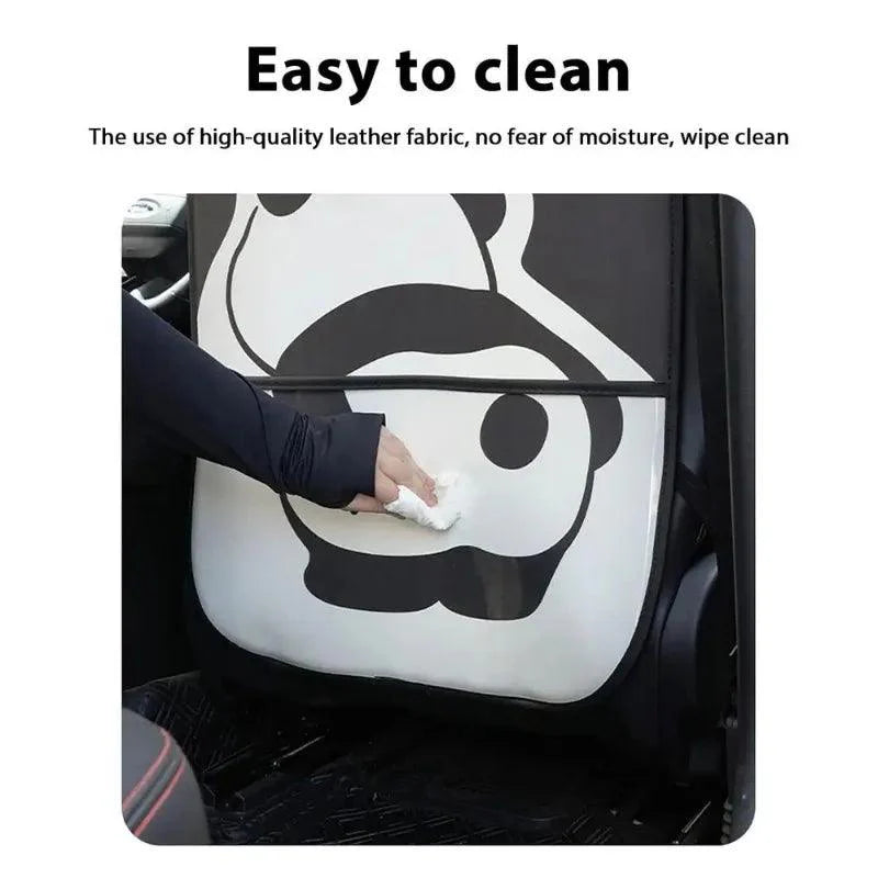 Waterproof Leather Car Seat Back Protector Anti-Kick Pad Kids Mat