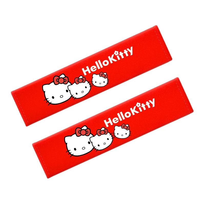 Hello Kitty Seatbelt Shoulder Pad - Soft Cartoon Car Safety Cover
