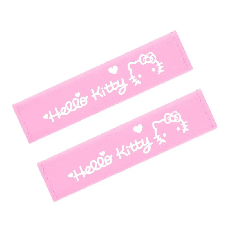 Hello Kitty Seatbelt Shoulder Pad - Soft Cartoon Car Safety Cover